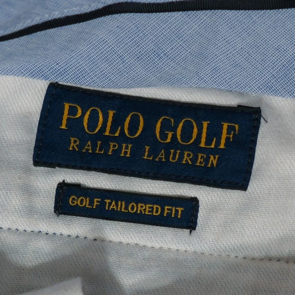 Polo Golf Ralph Lauren Pants Mens 38x32 Blue Striped Golf Tailored Fit